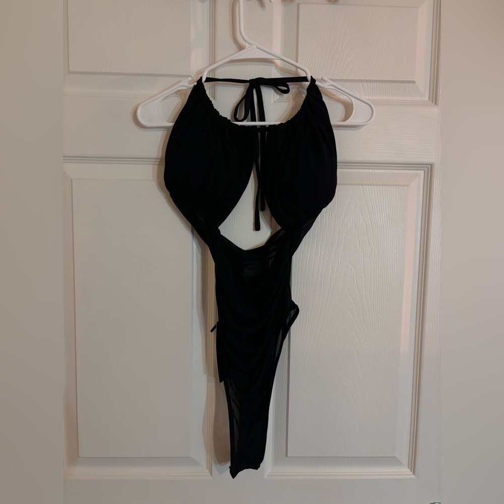 Fashion Nova- Sexy, sheer black body suit